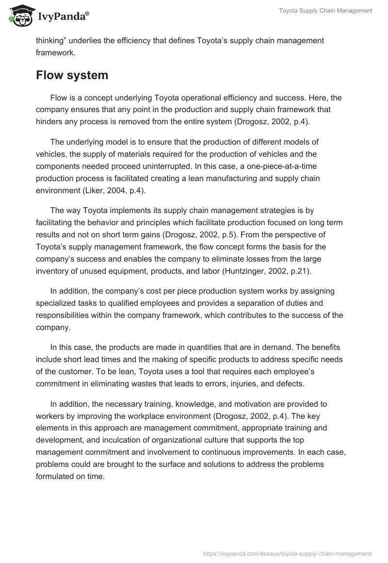 Toyota Supply Chain Management. Page 2