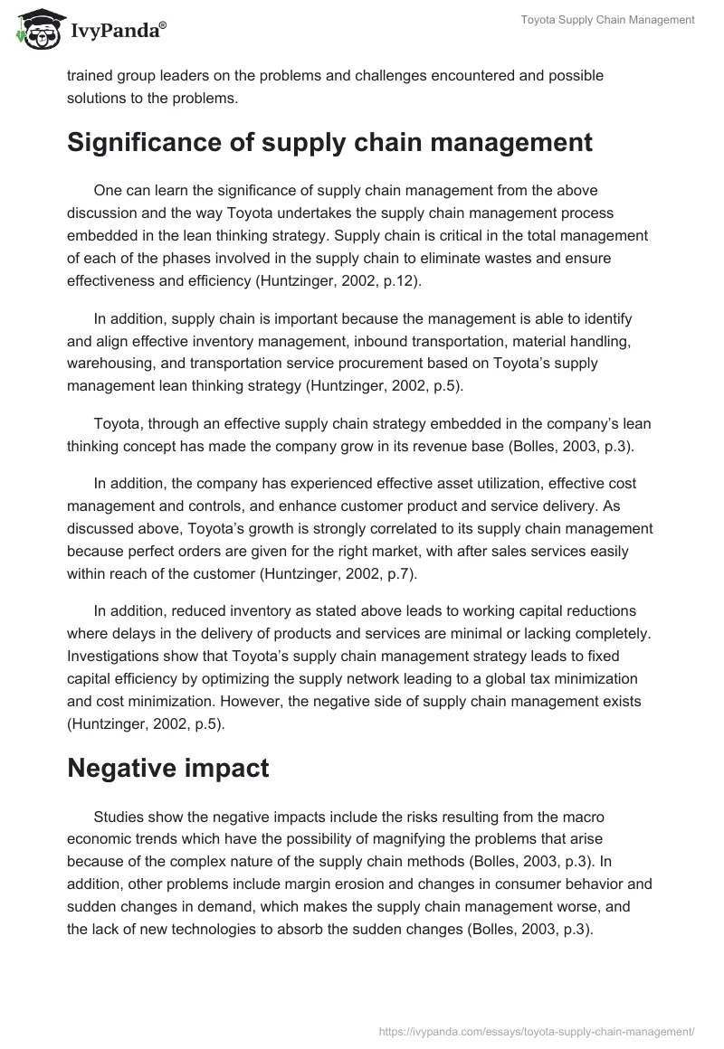 Toyota Supply Chain Management. Page 4