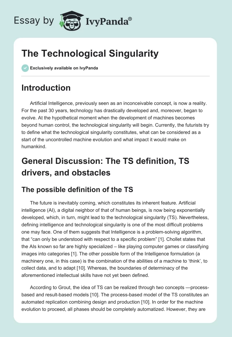 The Technological Singularity. Page 1
