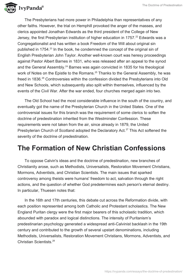 The Doctrine of Predestination. Page 5