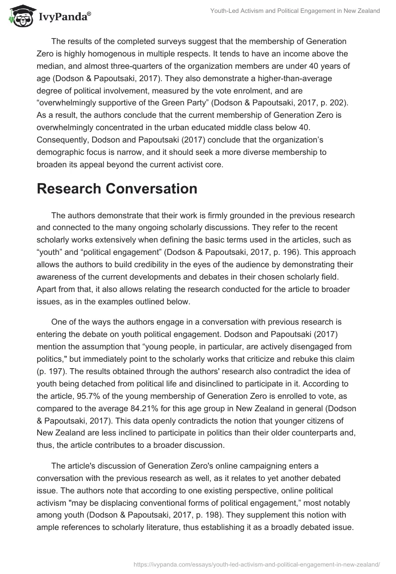 Youth-Led Activism and Political Engagement in New Zealand. Page 2