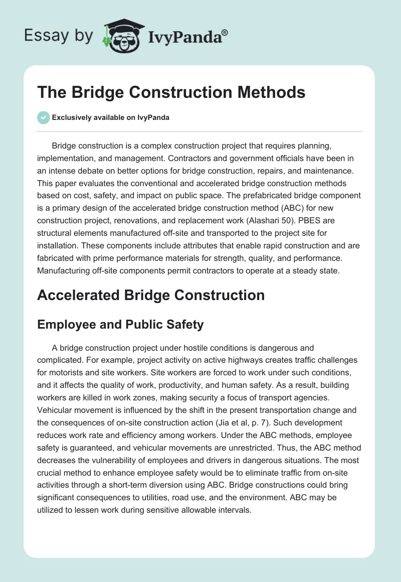 The Bridge Construction Methods. Page 1
