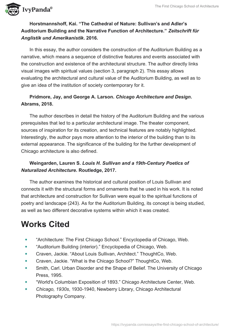 The First Chicago School of Architecture. Page 5