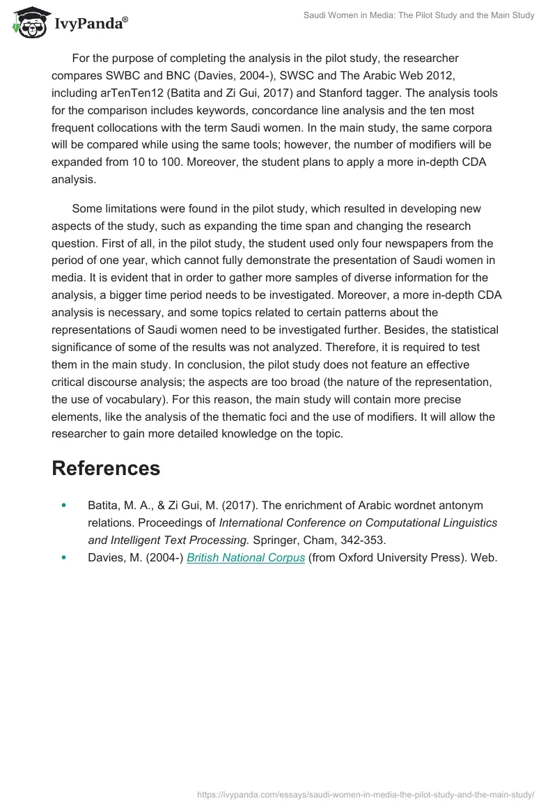 Saudi Women in Media: The Pilot Study and the Main Study. Page 2