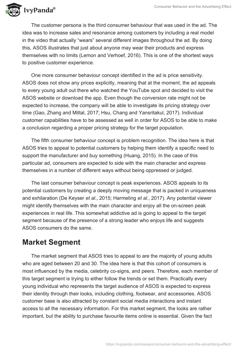 Consumer Behavior and the Advertising Effect. Page 4