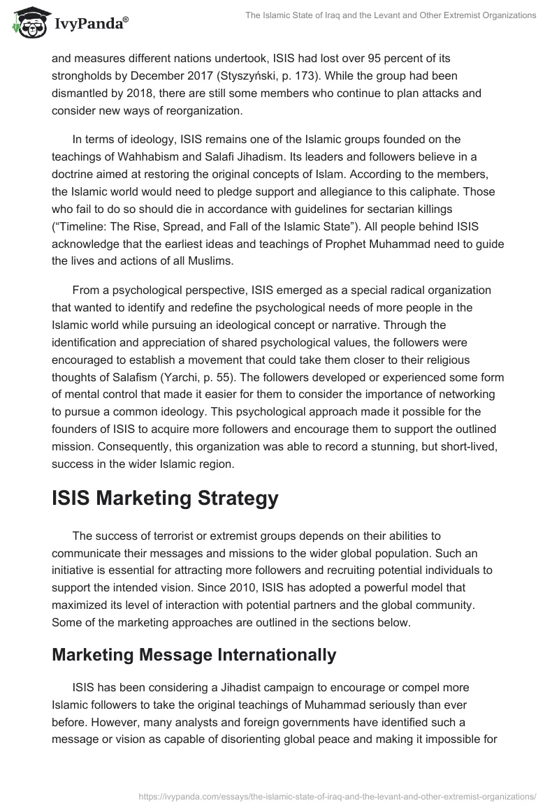The Islamic State of Iraq and the Levant and Other Extremist Organizations. Page 2