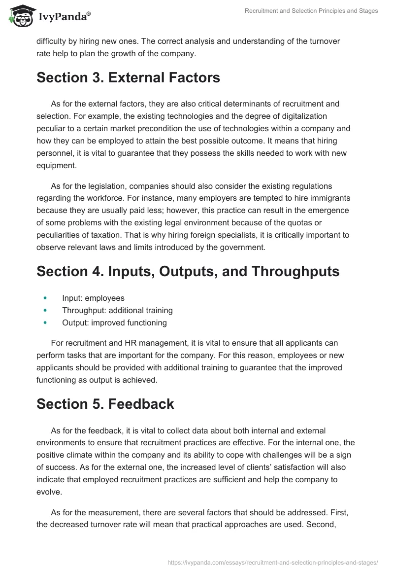 Recruitment and Selection Principles and Stages. Page 2