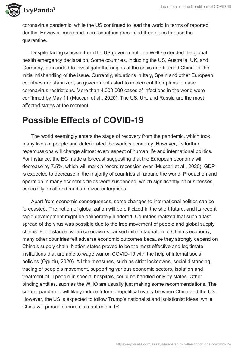 Leadership in the Conditions of COVID-19. Page 2