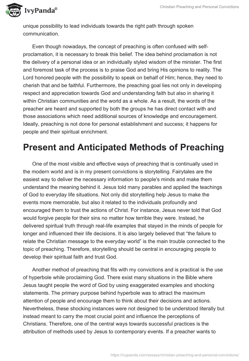 Christian Preaching and Personal Convictions. Page 2