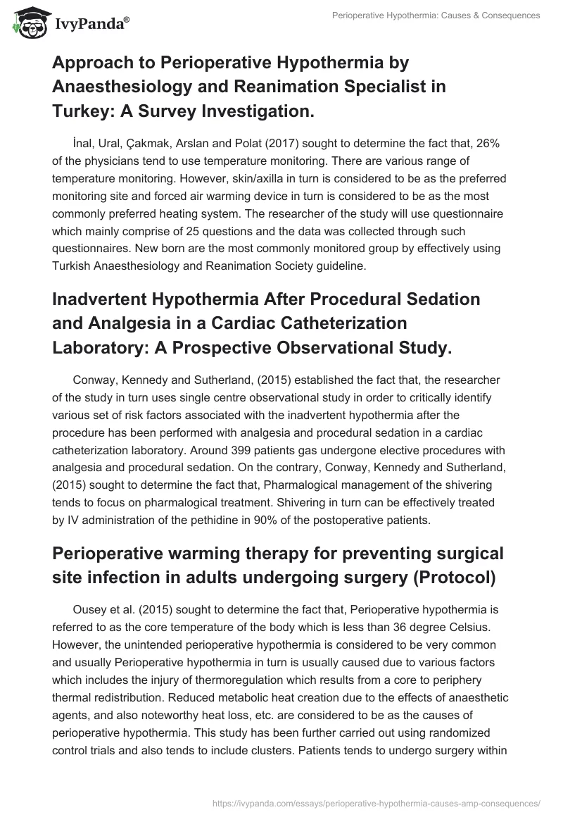 Perioperative Hypothermia: Causes & Consequences. Page 4
