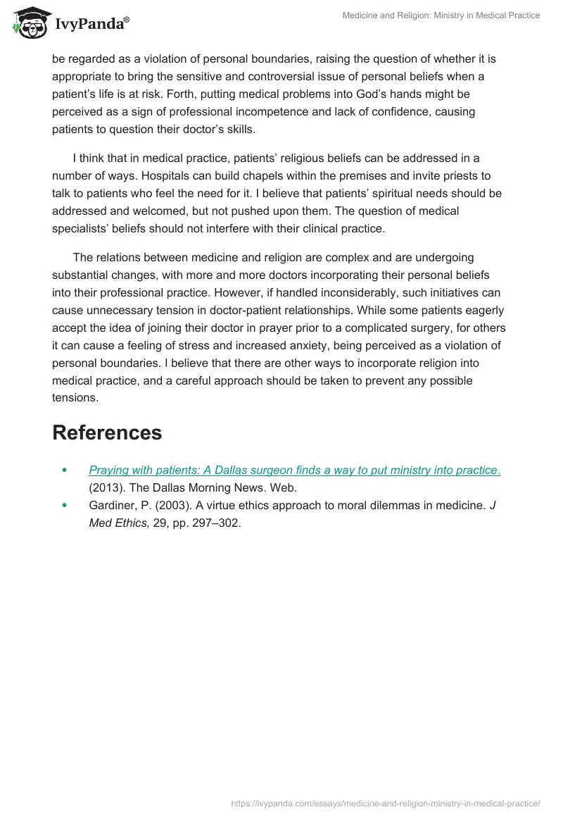 Medicine and Religion: Ministry in Medical Practice. Page 2