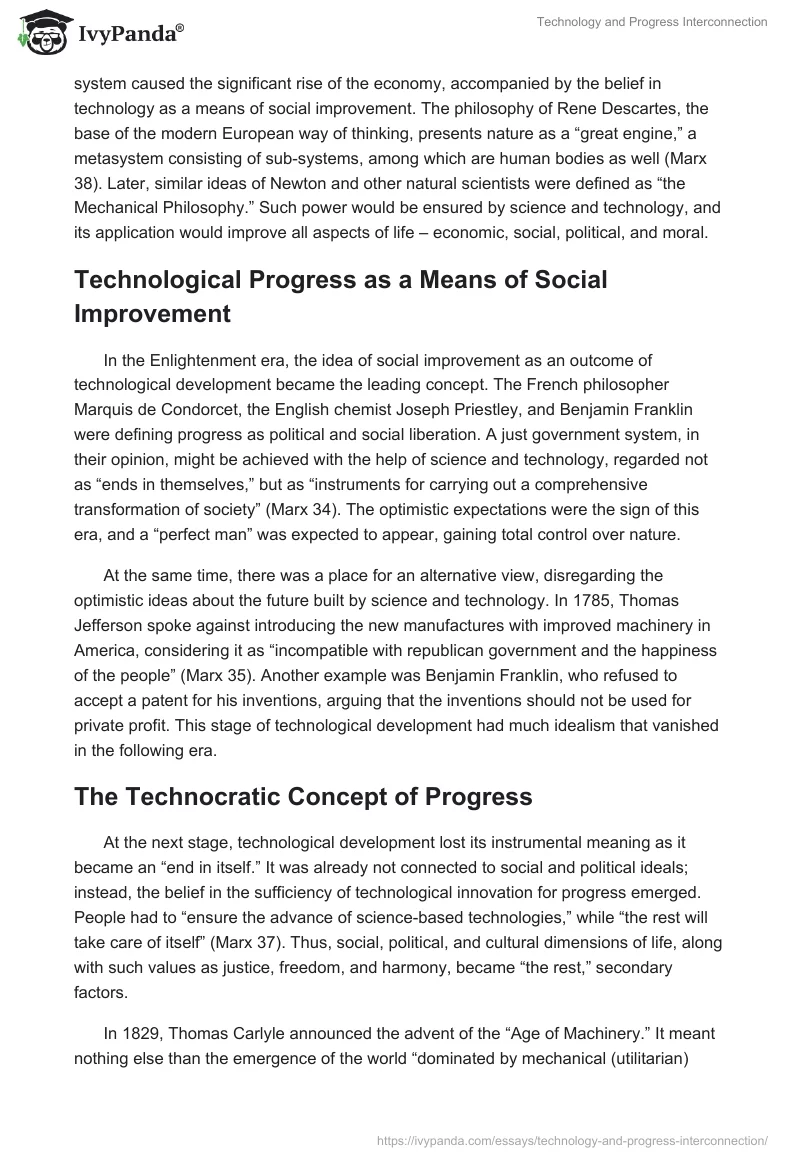 Technology and Progress Interconnection. Page 2