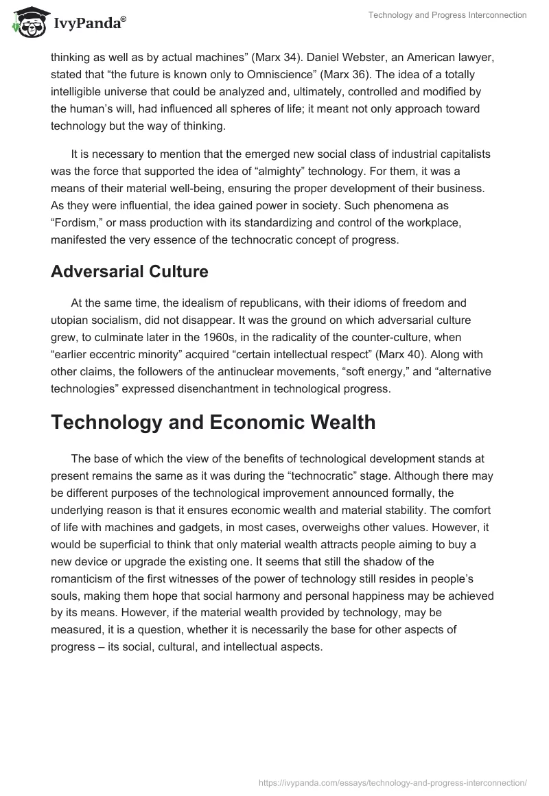 Technology and Progress Interconnection. Page 3