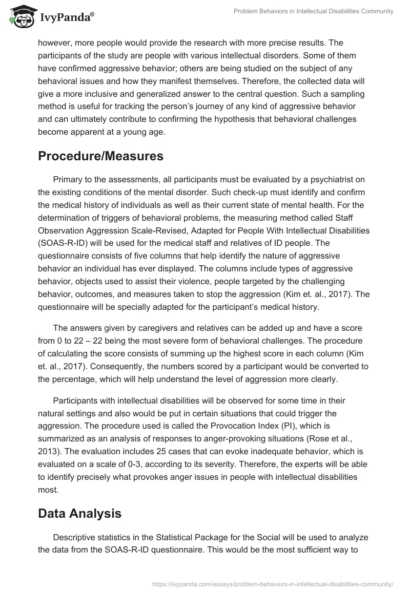 Problem Behaviors in Intellectual Disabilities Community. Page 3