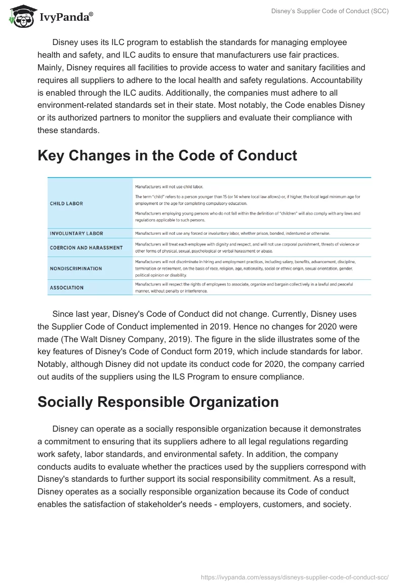 Disney’s Supplier Code of Conduct (SCC). Page 2