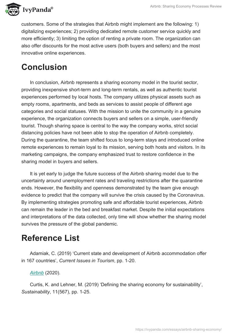 Airbnb: Sharing Economy Processes Review. Page 4