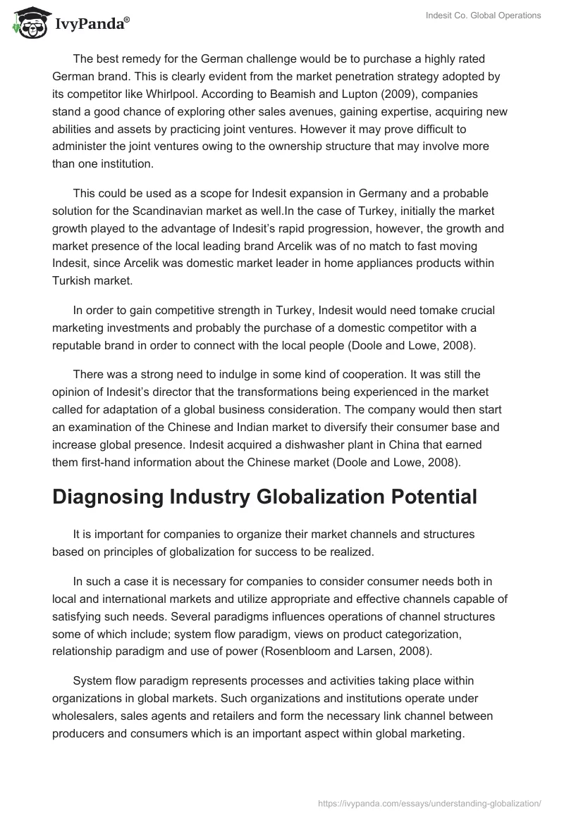 Indesit Co. Global Operations. Page 3