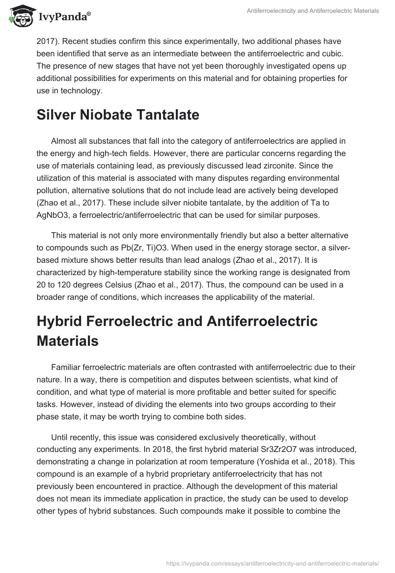 Antiferroelectricity and Antiferroelectric Materials. Page 3