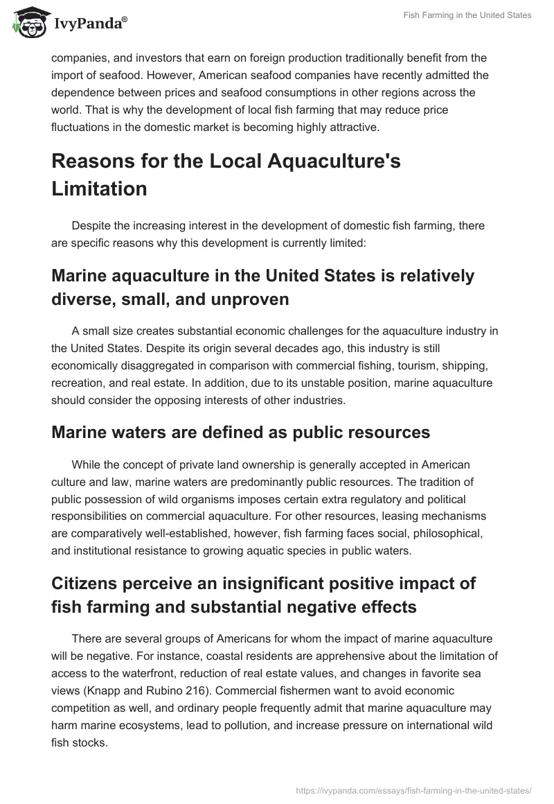 Fish Farming in the United States. Page 2