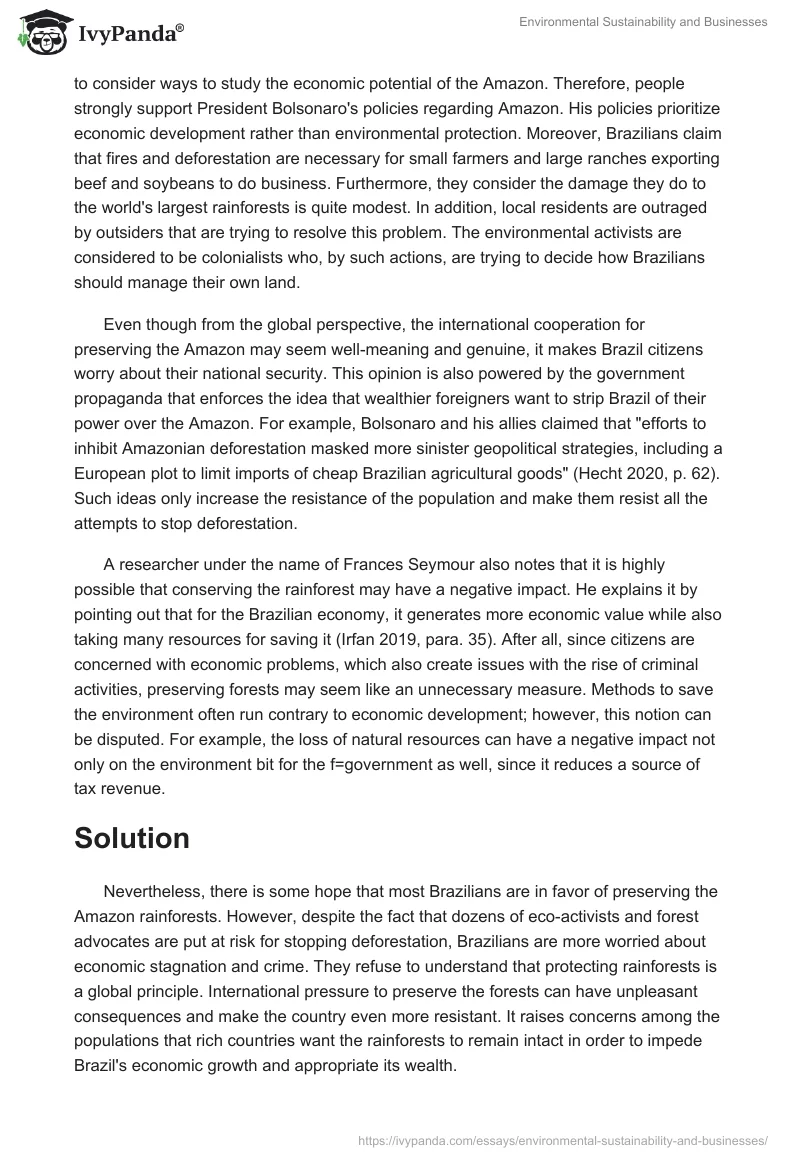 Environmental Sustainability and Businesses. Page 4