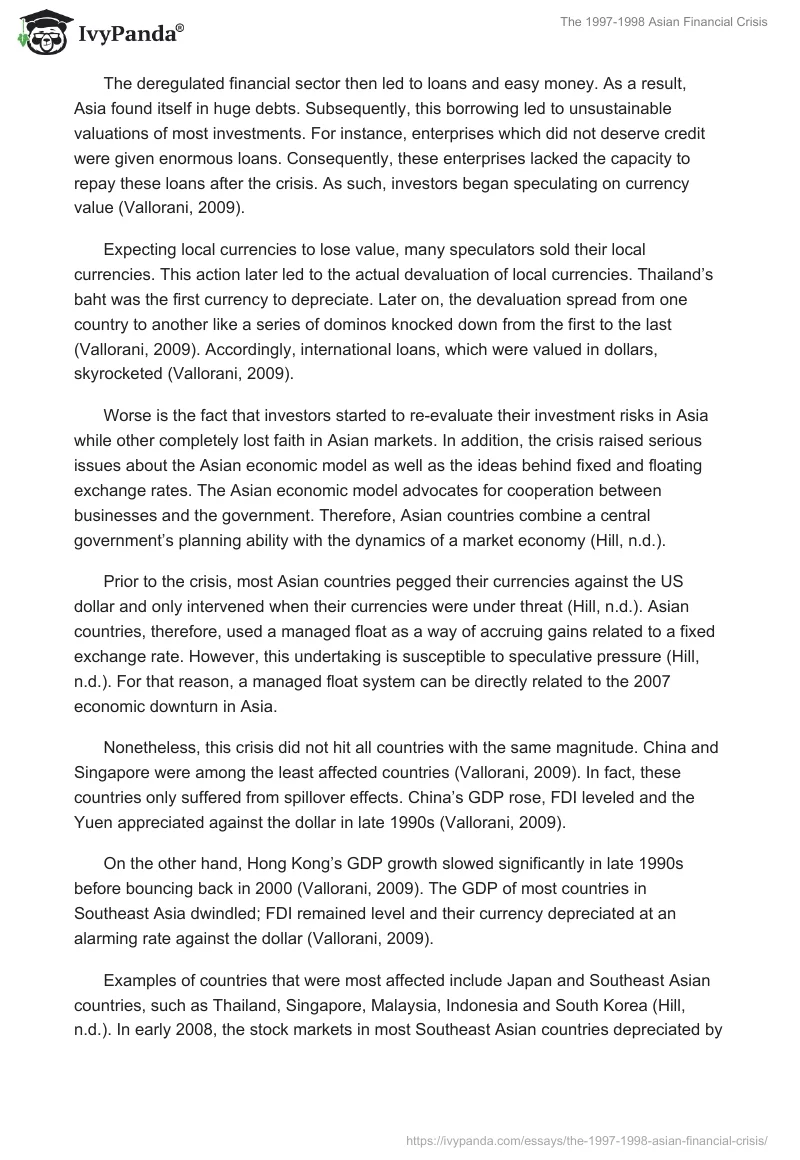 The 1997-1998 Asian Financial Crisis. Page 2