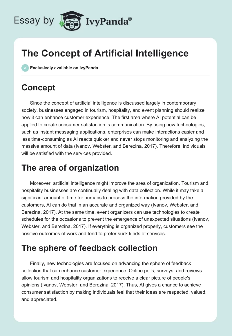 The Concept of Artificial Intelligence. Page 1