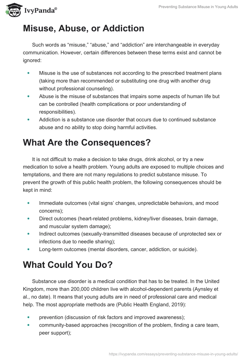 Preventing Substance Misuse in Young Adults. Page 2