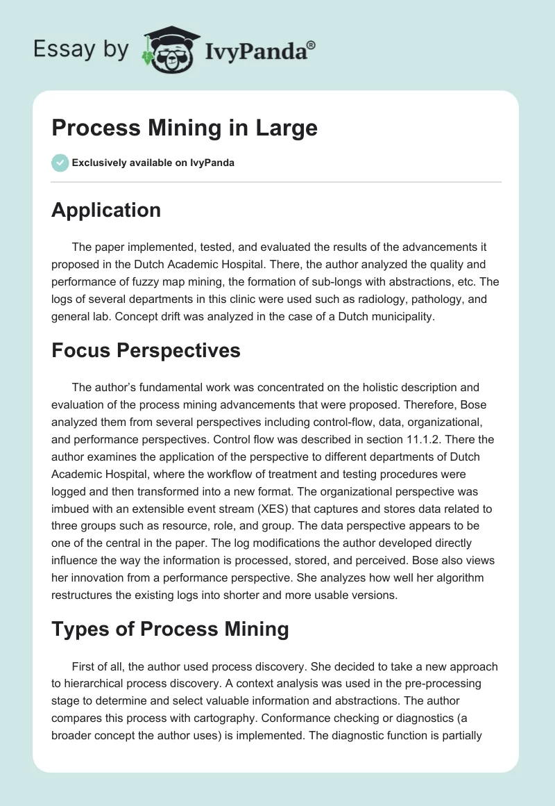 Process Mining in Large. Page 1