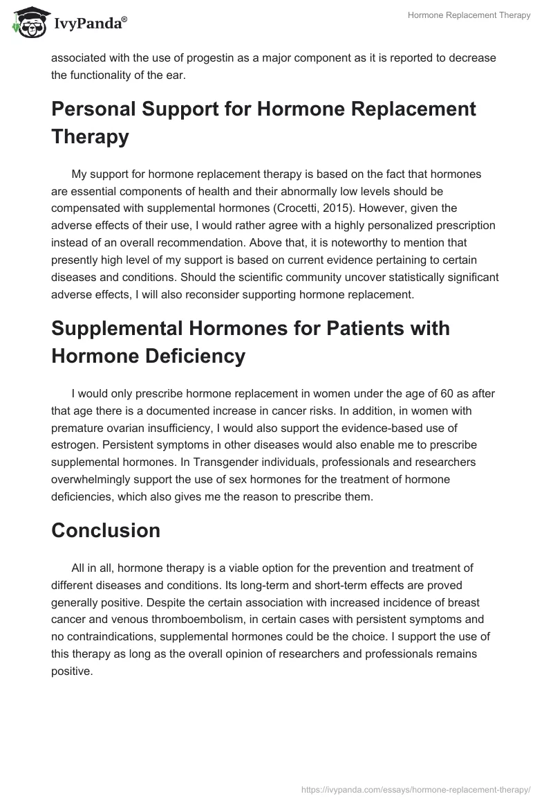 Hormone Replacement Therapy. Page 2