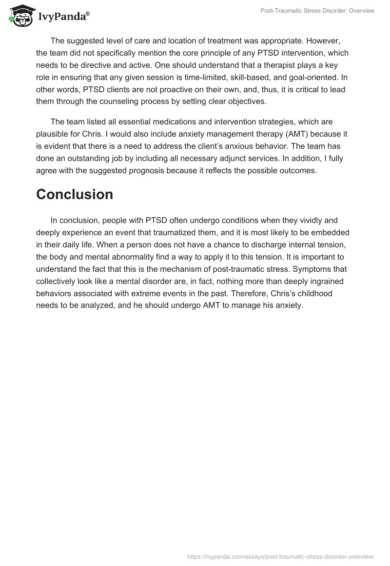 Post-Traumatic Stress Disorder: Overview. Page 2