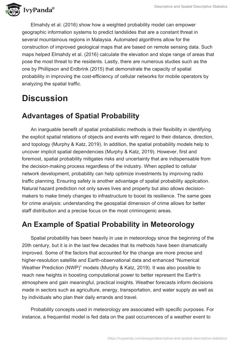 Descriptive and Spatial Descriptive Statistics. Page 2