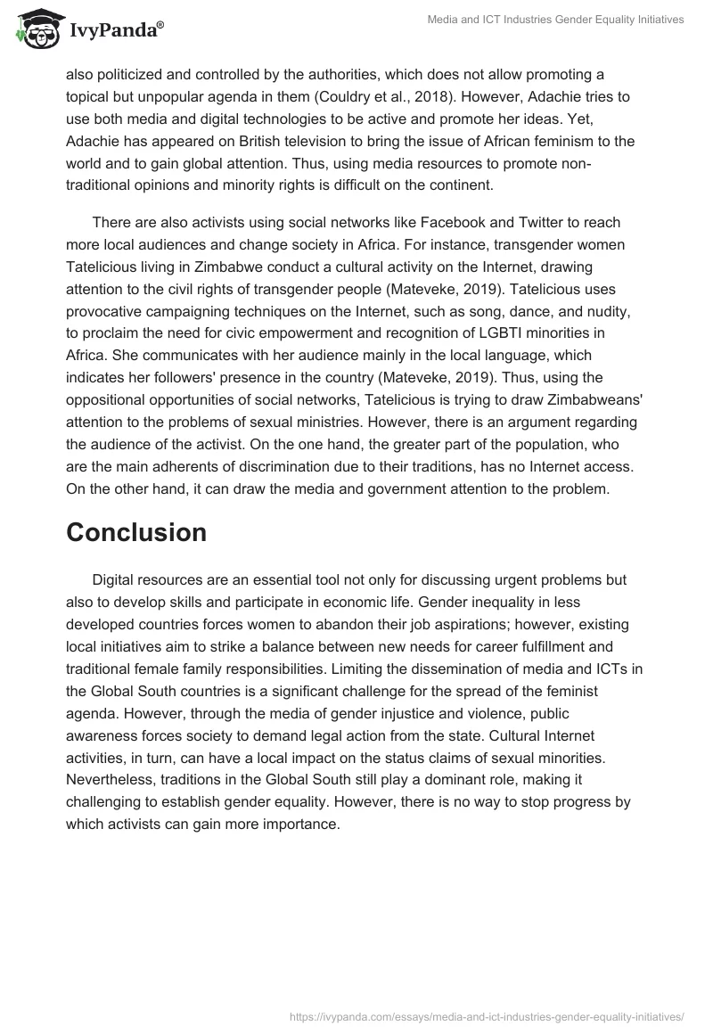 Media and ICT Industries Gender Equality Initiatives. Page 5