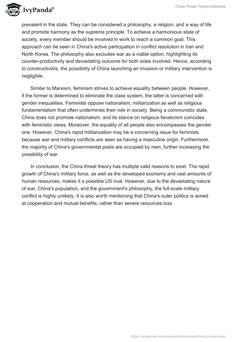 China Threat Theory Onerview. Page 2