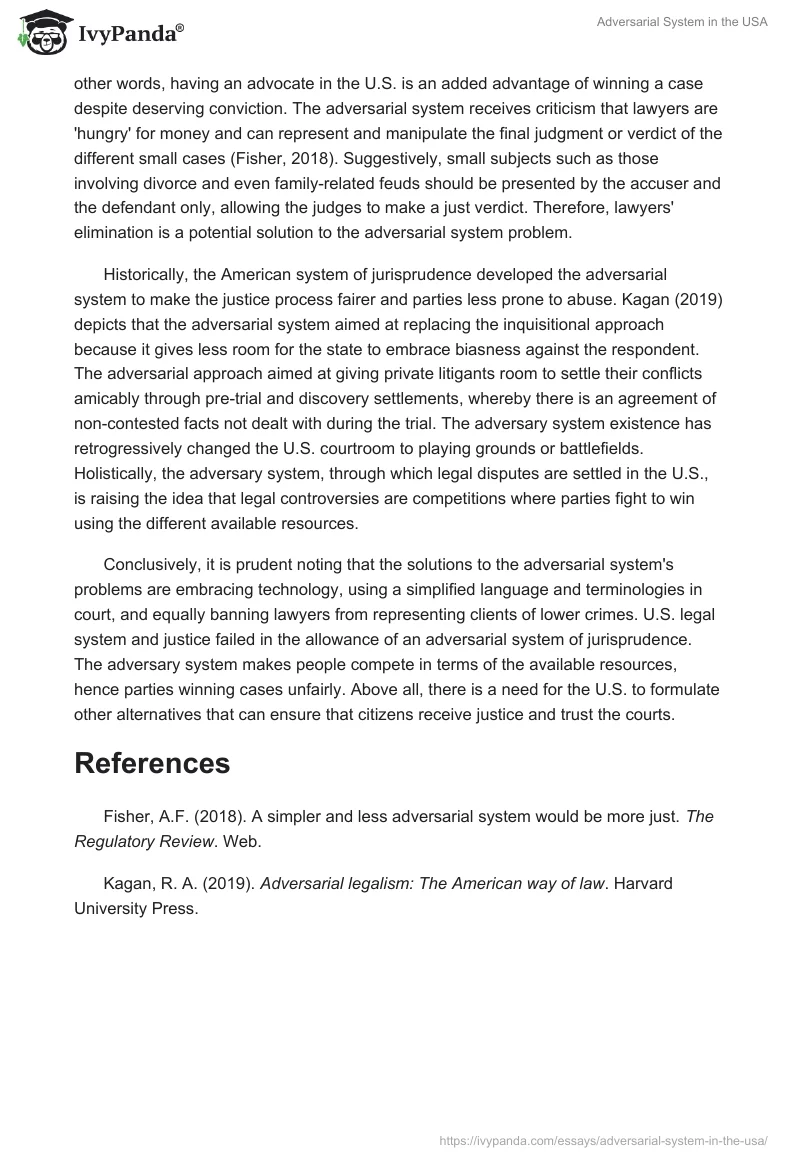 Adversarial System in the USA. Page 2