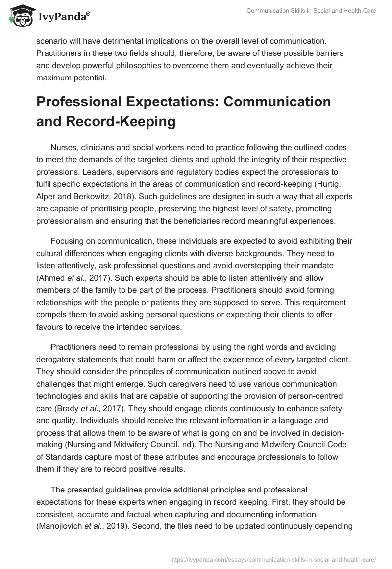 Communication Skills in Social and Health Care. Page 4