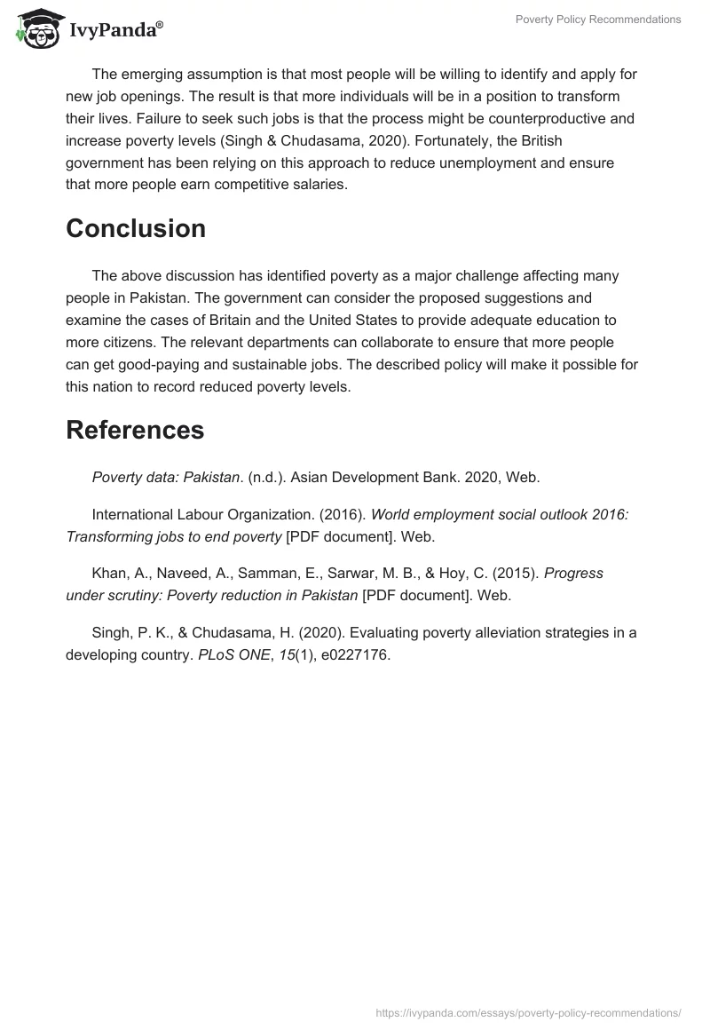 Poverty Policy Recommendations. Page 3