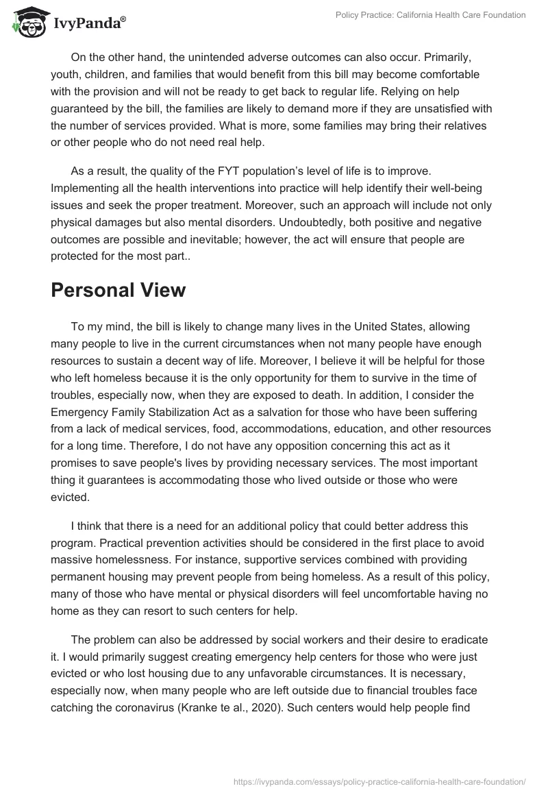 Policy Practice: California Health Care Foundation. Page 4