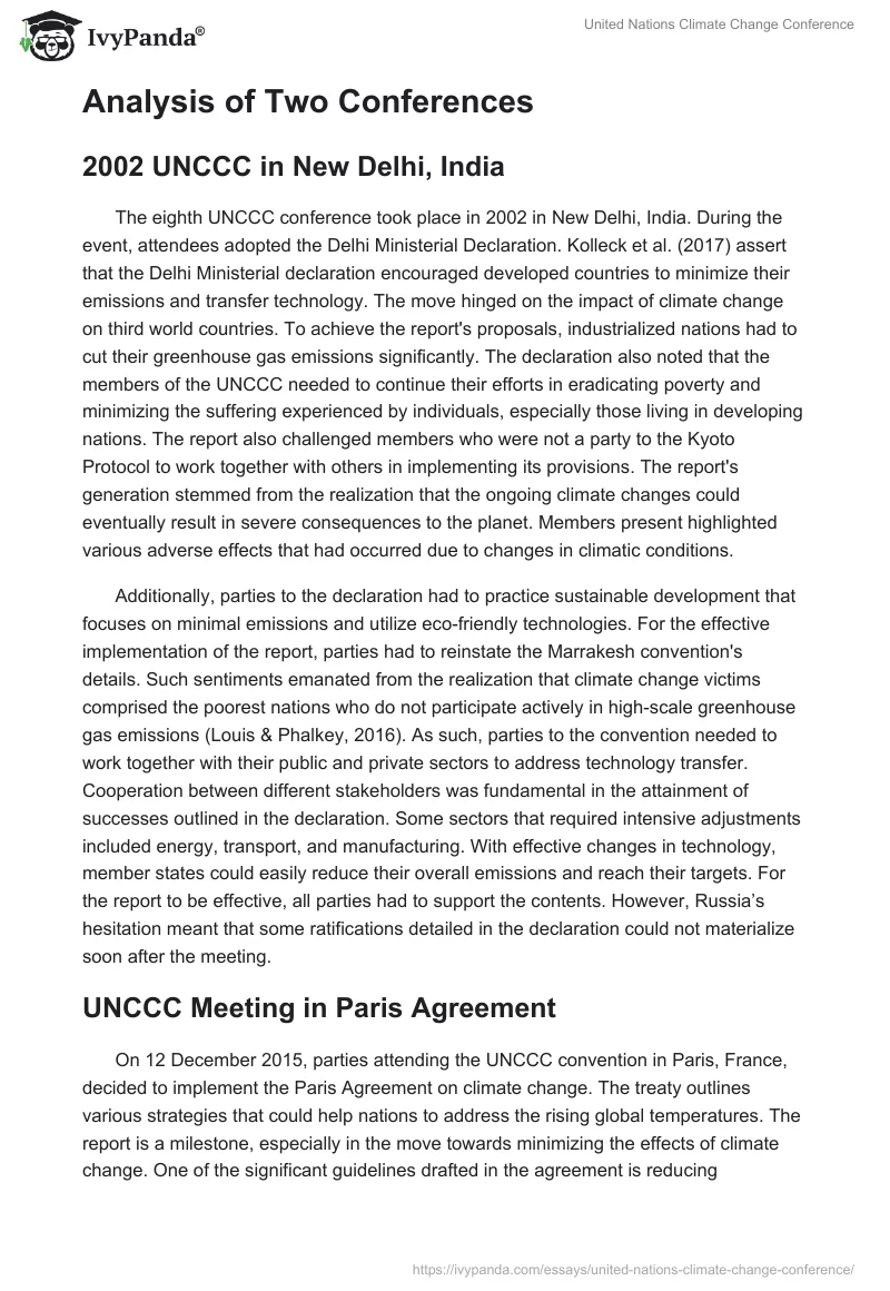 United Nations Climate Change Conference. Page 2