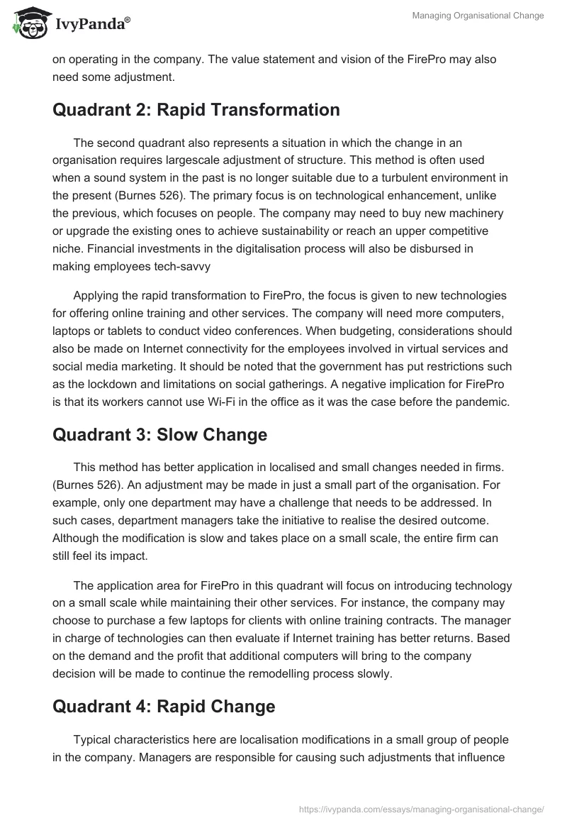 Managing Organisational Change. Page 4