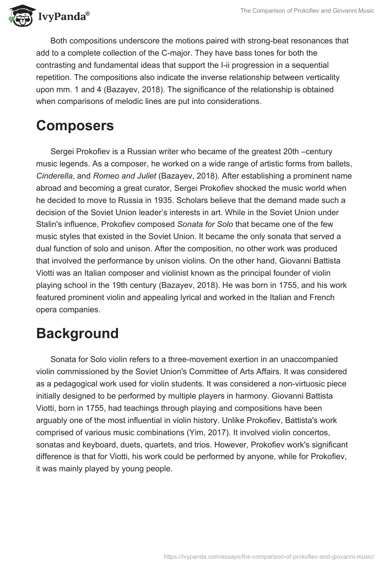 The Comparison of Prokofiev and Giovanni Music. Page 3