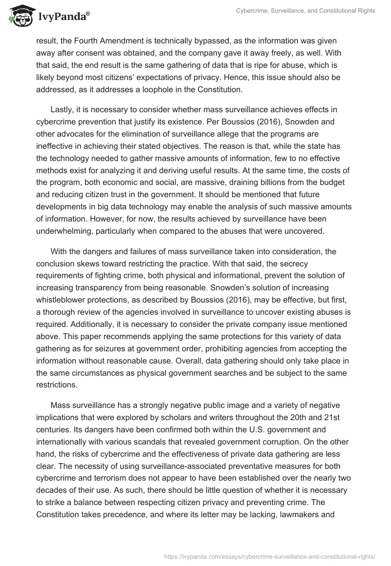 Cybercrime, Surveillance, and Constitutional Rights. Page 2