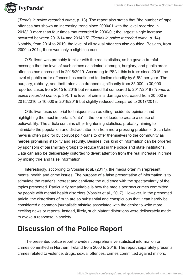 Trends in Police Recorded Crime in Northern Ireland. Page 3