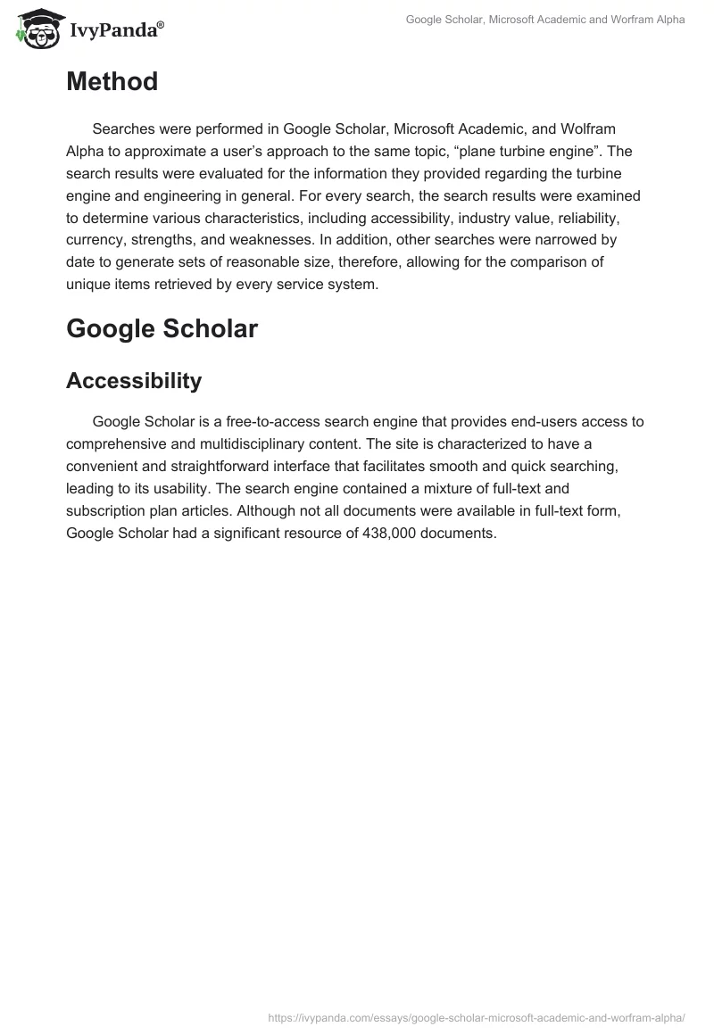 Google Scholar, Microsoft Academic and Worfram Alpha. Page 2