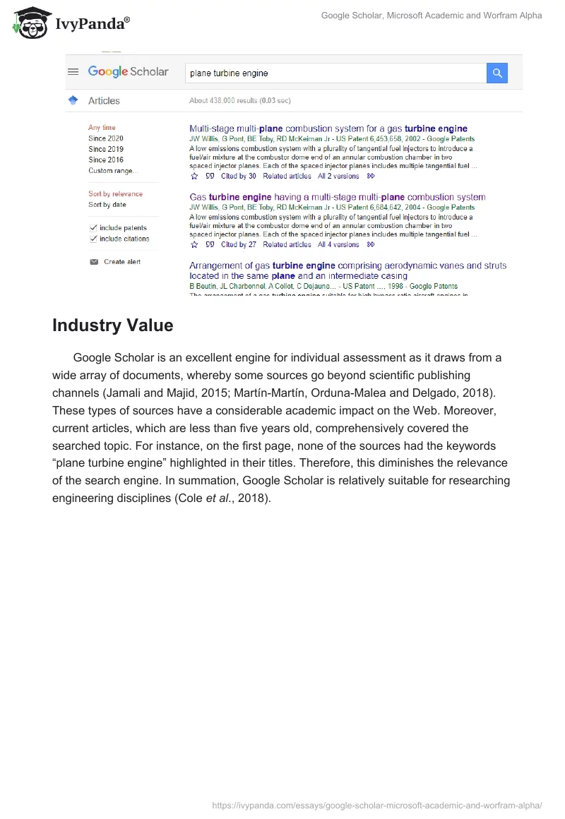 Google Scholar, Microsoft Academic and Worfram Alpha. Page 3