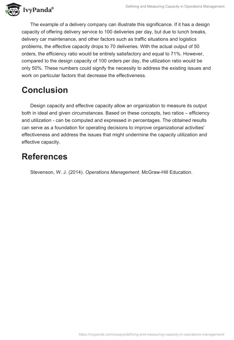 Defining and Measuring Capacity in Operations Management. Page 2