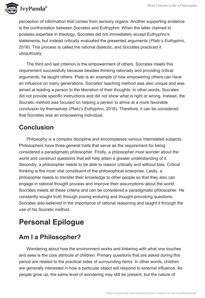 What It Means to Be a Philosopher. Page 3