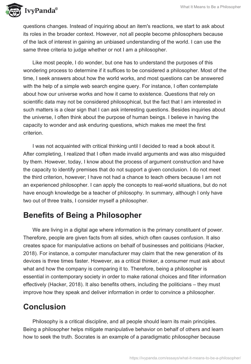What It Means to Be a Philosopher. Page 4