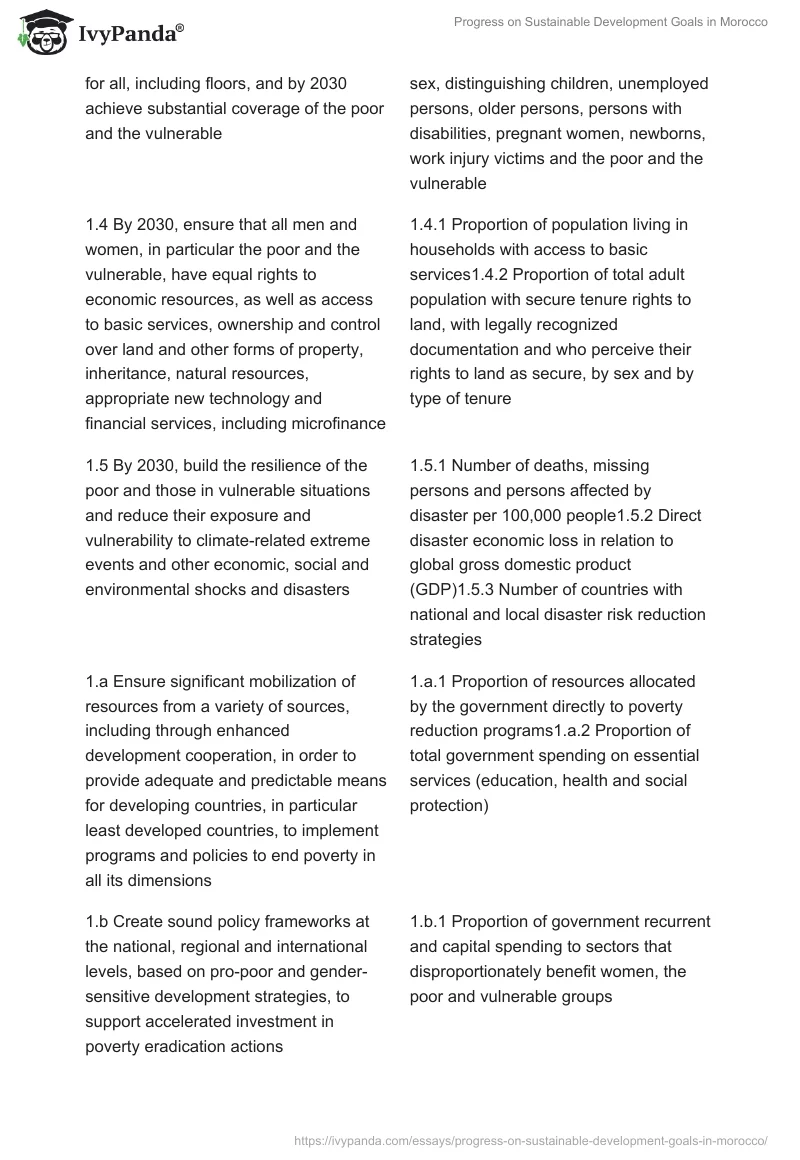 Progress on Sustainable Development Goals in Morocco. Page 2