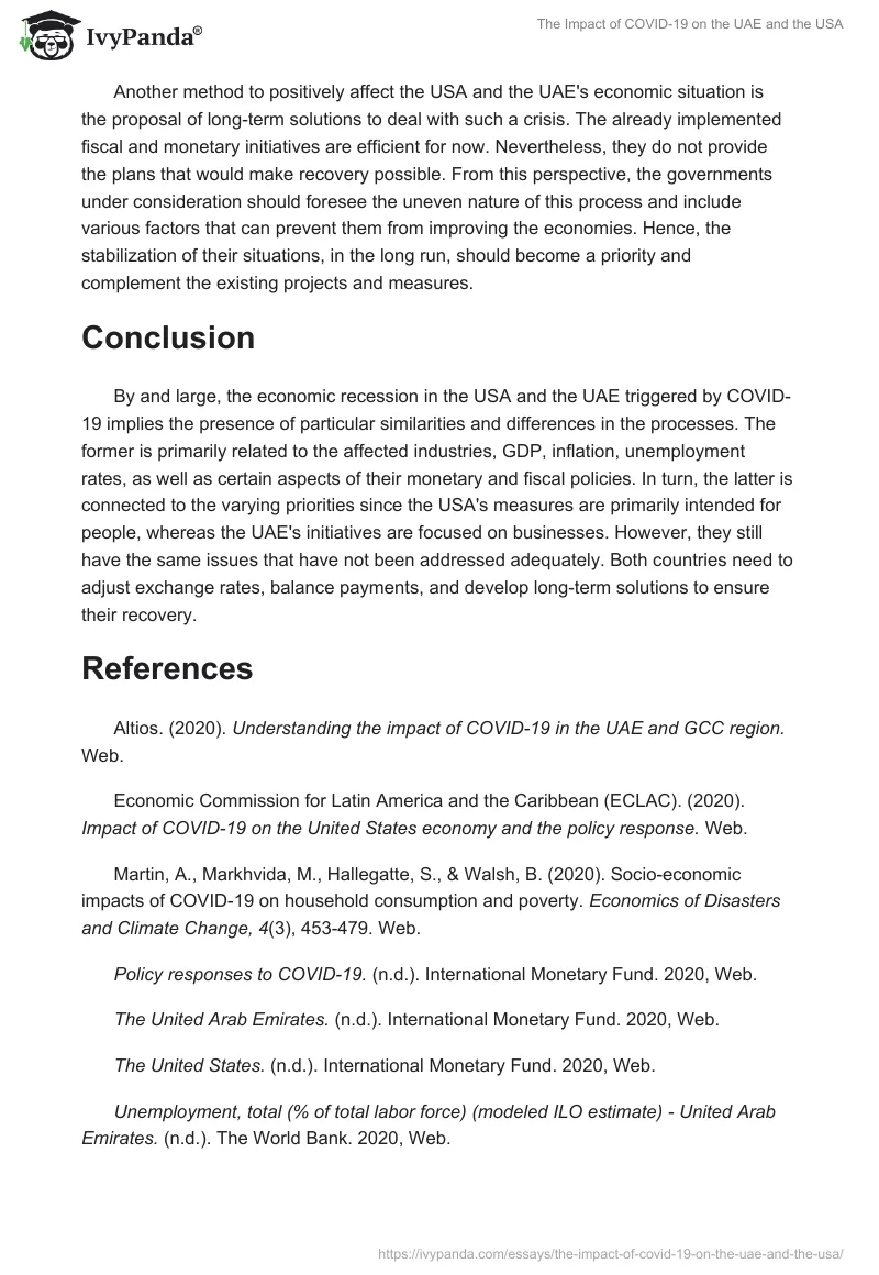 The Impact of COVID-19 on the UAE and the USA. Page 4