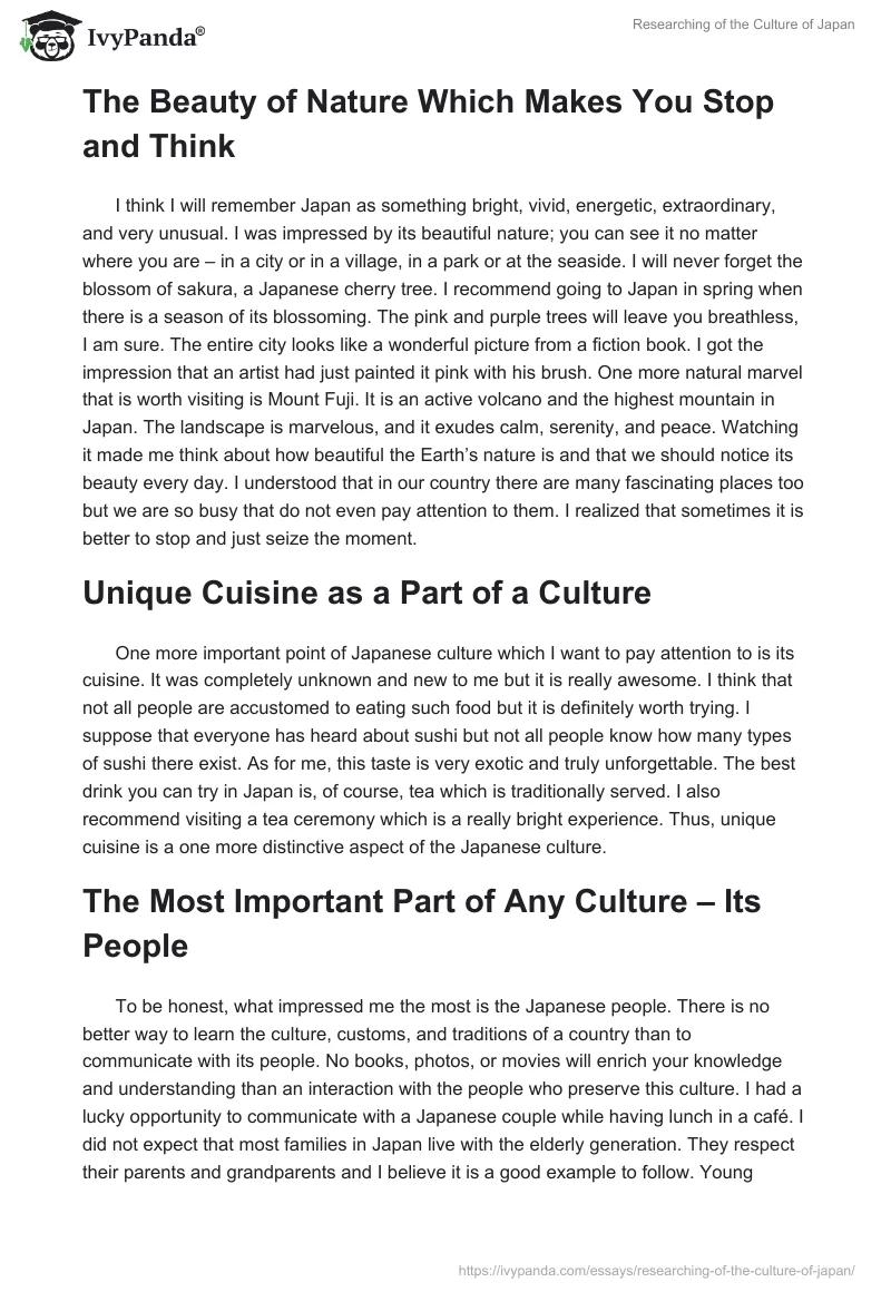 Researching of the Culture of Japan. Page 2